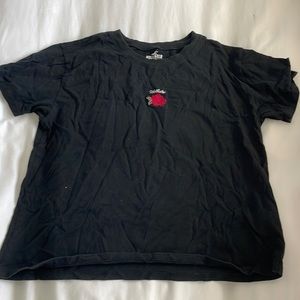 Black Hollister rose top